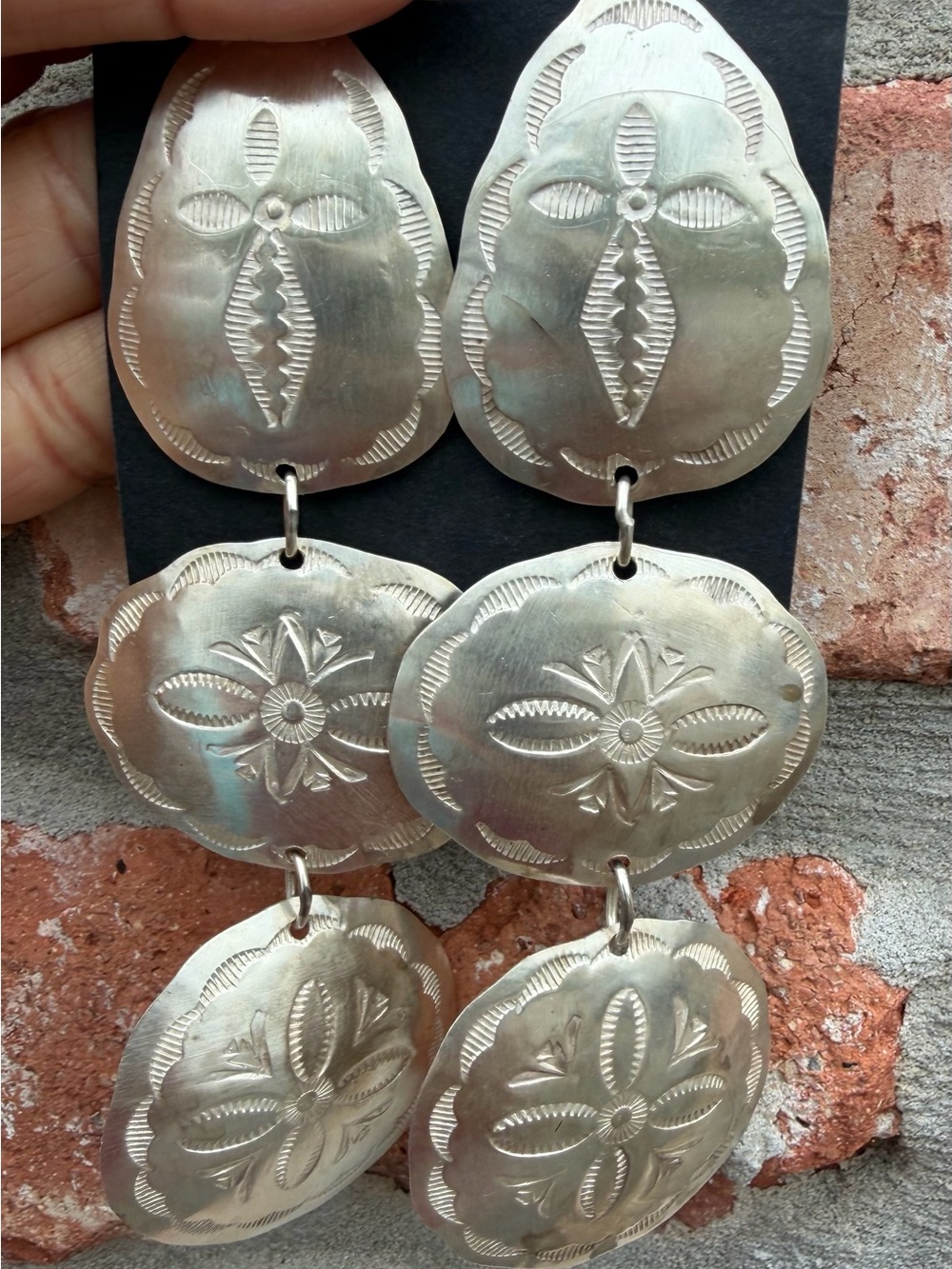 Navajo 3 tier drop earrings